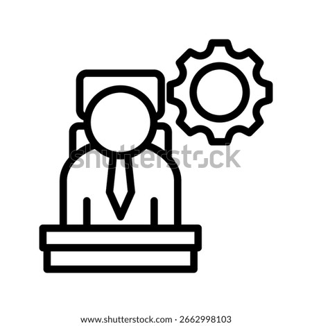 Chairman icon line vector illustration