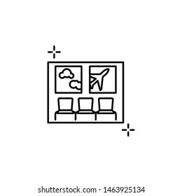 Chairs, airport icon. Element of airport line color icon