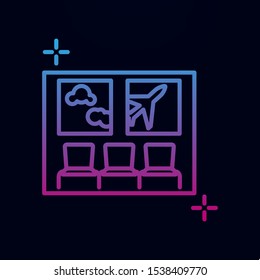 Chairs, airport nolan icon. Simple thin line, outline vector of airport icons for ui and ux, website or mobile application
