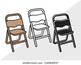 Chairs Clipart SVG Printable Vector Illustration svg