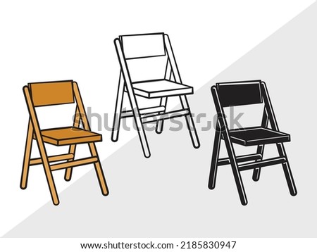 Chairs Clipart SVG Printable Vector Illustration