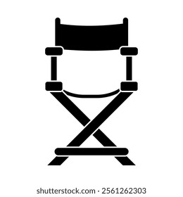 Chairs Director's Cinema icon logo vector