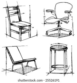 chairs drawings