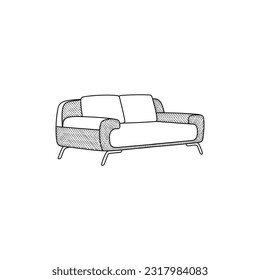 chairs furniture logos and home decorative, Unique Sofa, logo design template can be used as symbols, brand identity, company logo,