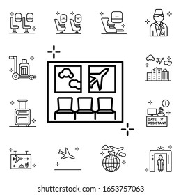 Chairs icon. Airport icons universal set for web and mobile