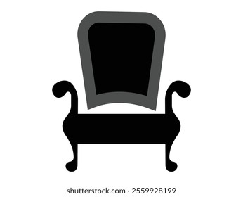 Chairs icons. Chair, table, bench Seating icons set Vector illustration. Office Chair. Wooden brown chair emoji vector. Comfortable armchair on white background. Interior element.