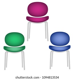 Chairs. Isolated vector objects.