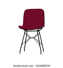 Chairs. Isolated vector objects. Scene creator set.