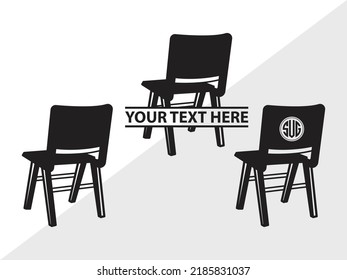 Chairs Monogram SVG Printable Vector Illustration svg