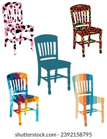 chairs silhouettes vector illustration vector