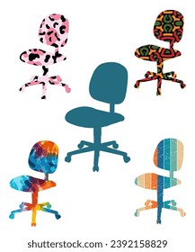 chairs silhouettes vector illustration vector