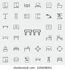 chairs and umbrella glyph icon. Furniture icons universal set for web and mobile