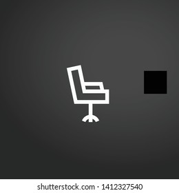 Chairs vector icon. Chairs concept stroke symbol design. Thin graphic elements vector illustration, outline pattern for your web site design, logo, UI. EPS 10.