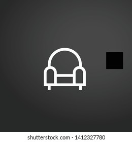 Chairs vector icon. Chairs concept stroke symbol design. Thin graphic elements vector illustration, outline pattern for your web site design, logo, UI. EPS 10.