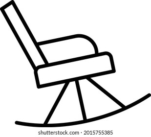 Chairs Vector Line Icon Design