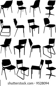 chairs vector set