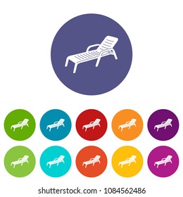 Chaise icon in simple style isolated on white background. Summer and vacation  symbol