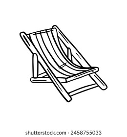 Chaise longue. Black icon on a white background.