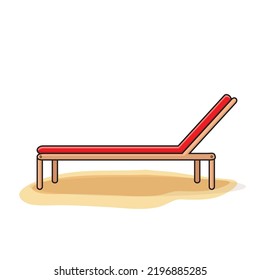 Lounge Chaise, silla, tumbona, salón de playa vectorial logotipo de diseño icono 