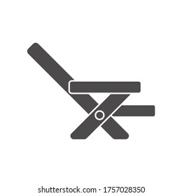 Chaise Lounge Symbol im flachen Stil.Vektorgrafik.