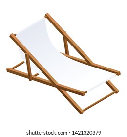 Chaise lounge icon. Isometric of chaise lounge vector icon for web design isolated on white background