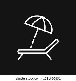 Chaise lounge icon logo, illustration, vector sign symbol for design