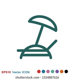 Chaise lounge icon logo, illustration, vector sign symbol for design