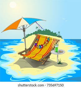 chaise lounge on a tropical island awaits you
