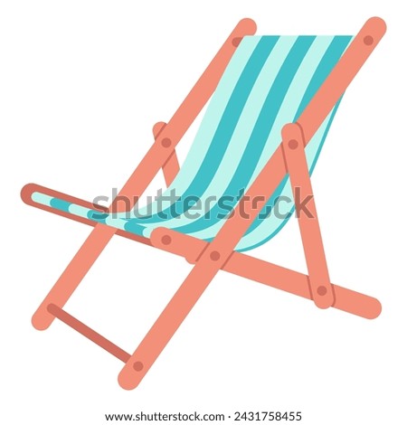 Chaise lounge on white background
