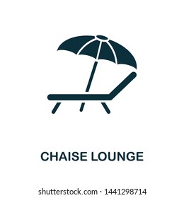 Ilustración vectorial de Chaise Lounge. Signo creativo de la colección de iconos. Icono Lounge llenado plano para ordenador y móvil. Símbolo, logotipo vectorial gráficos.