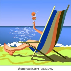 Chaise on the beach