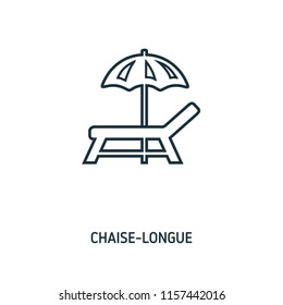 Chaise-Longue creative icon. Simple element illustration. Chaise-Longue concept symbol design from beach icon collection. Can be used for web, mobile and print. web design, apps, software, print