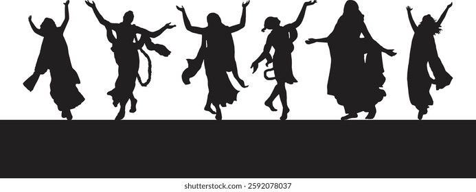 Chaitanya mahaprabhu silhouette vector design