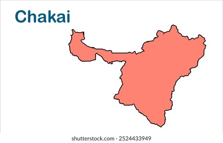 Mapa da subdivisão de Chakai, Distrito de Jamui, Estado de Bihar, República da Índia, Governo de Bihar, Território indiano, Índia Oriental, política, vila, turismo