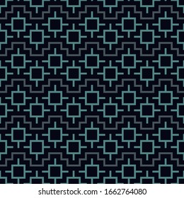 Chakana inca crosses seamless pattern. Ethnic embroidery style surface print. Ancient native american mosaic background. Ornamental folk wallpaper. Geometric ornament. Geo vector abstract illustration