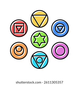 chakra acupuncture color icon vector. chakra acupuncture sign. isolated symbol illustration