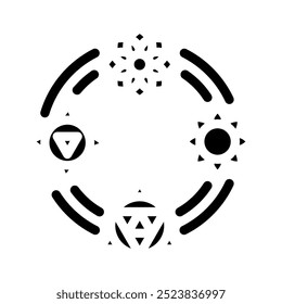 chakra acupuncture glyph icon vector. chakra acupuncture sign. isolated symbol illustration