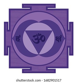 Chakra Ajna (tercer ojo) - es responsable de la intuición, el entendimiento mutuo y la comunicación con el cosmos y el Universo, la imaginación y los sueños.