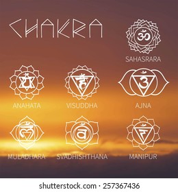 Chakra (background sunset sky) energy