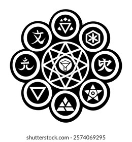 Chakra circle icon in filled style