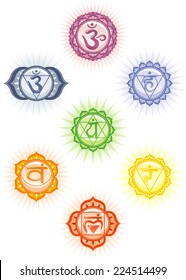 Chakra icon set