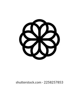 Chakra icon. Simple style yoga course lessons poster background symbol. Chakra brand logo design element. Chakra t-shirt printing. vector for sticker.