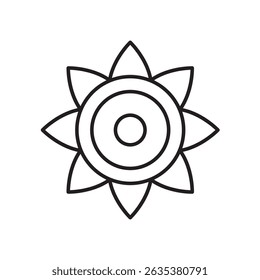 ícone chakra com fundo branco vetor ilustração stock