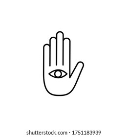 chakra line illustration icon on white background