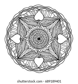 chakra mandala icon symbol, flower floral, vector hand drawn, illustration design concept sign