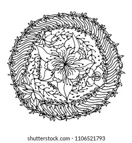 chakra mandala icon symbol logo, flower floral leaf, vector hand drawn, illustration design concept sign - Shutterstock ID 1106521793
