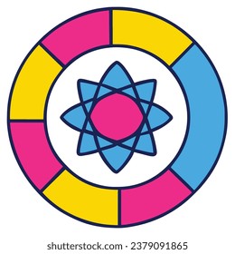 Icono de esquema de Chakra, colección india para web