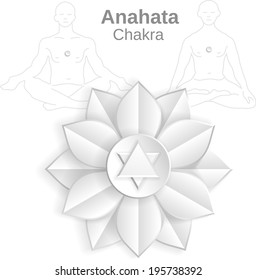 Chakra. Paper Symbol. EPS 10.