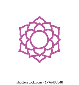 chakra sahasrara doodle icon, vector illustration