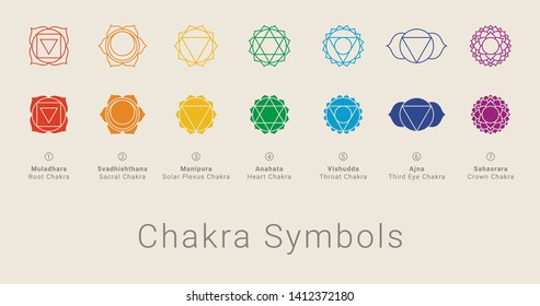 Chakra set with light background
